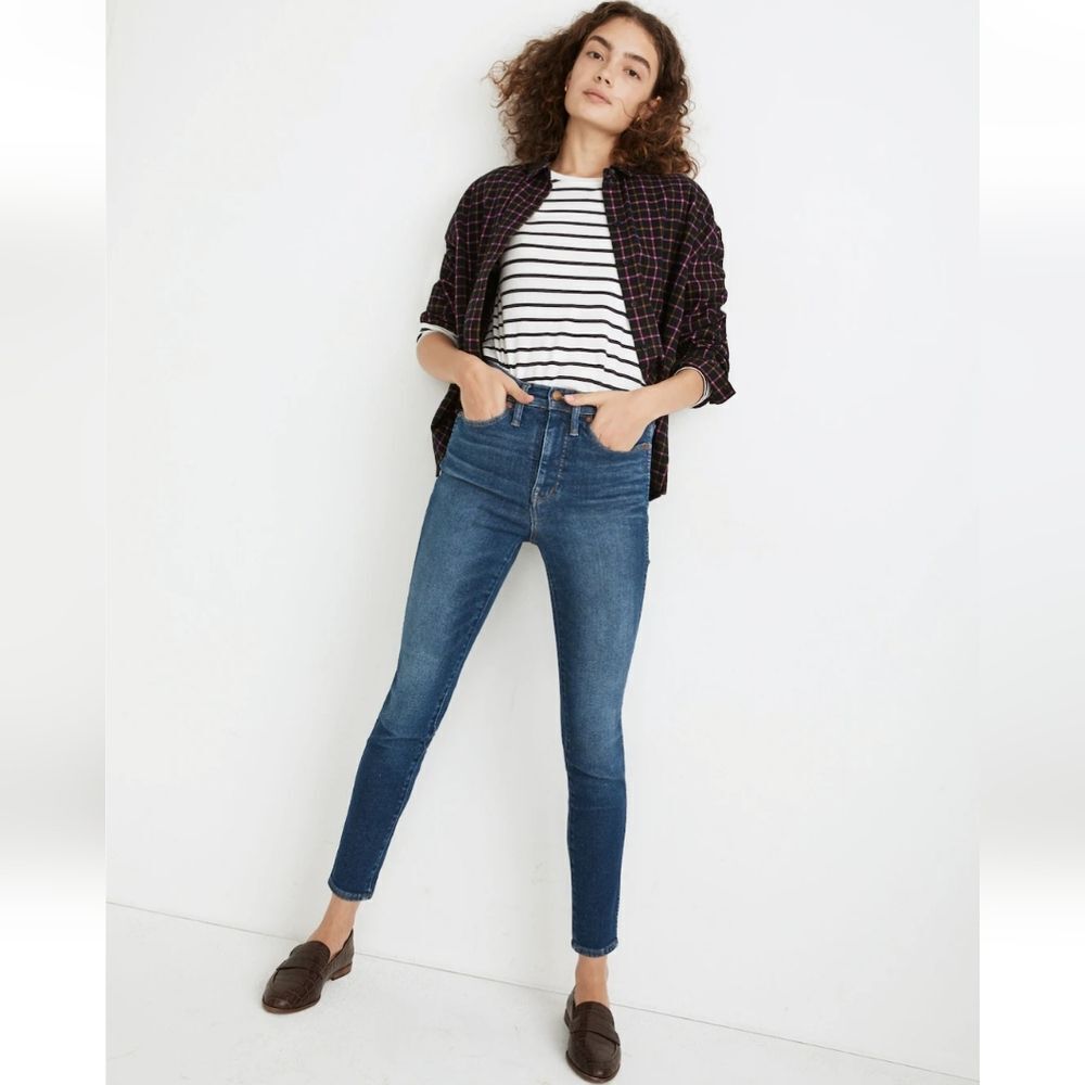 Madewell 10" High Rise Distressed Skinny Jeans Sz 28